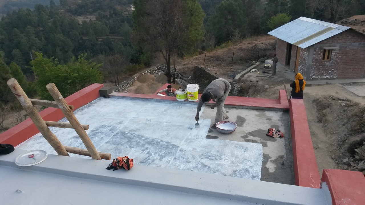 Waterproofing of roof slabs