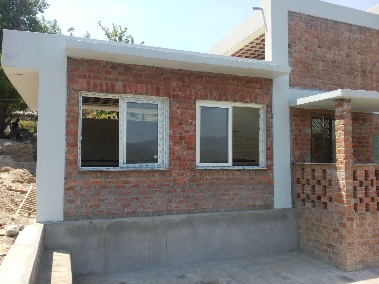 Living room windows from the outside